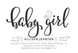 Baby Gril - Baby Shower Invitation